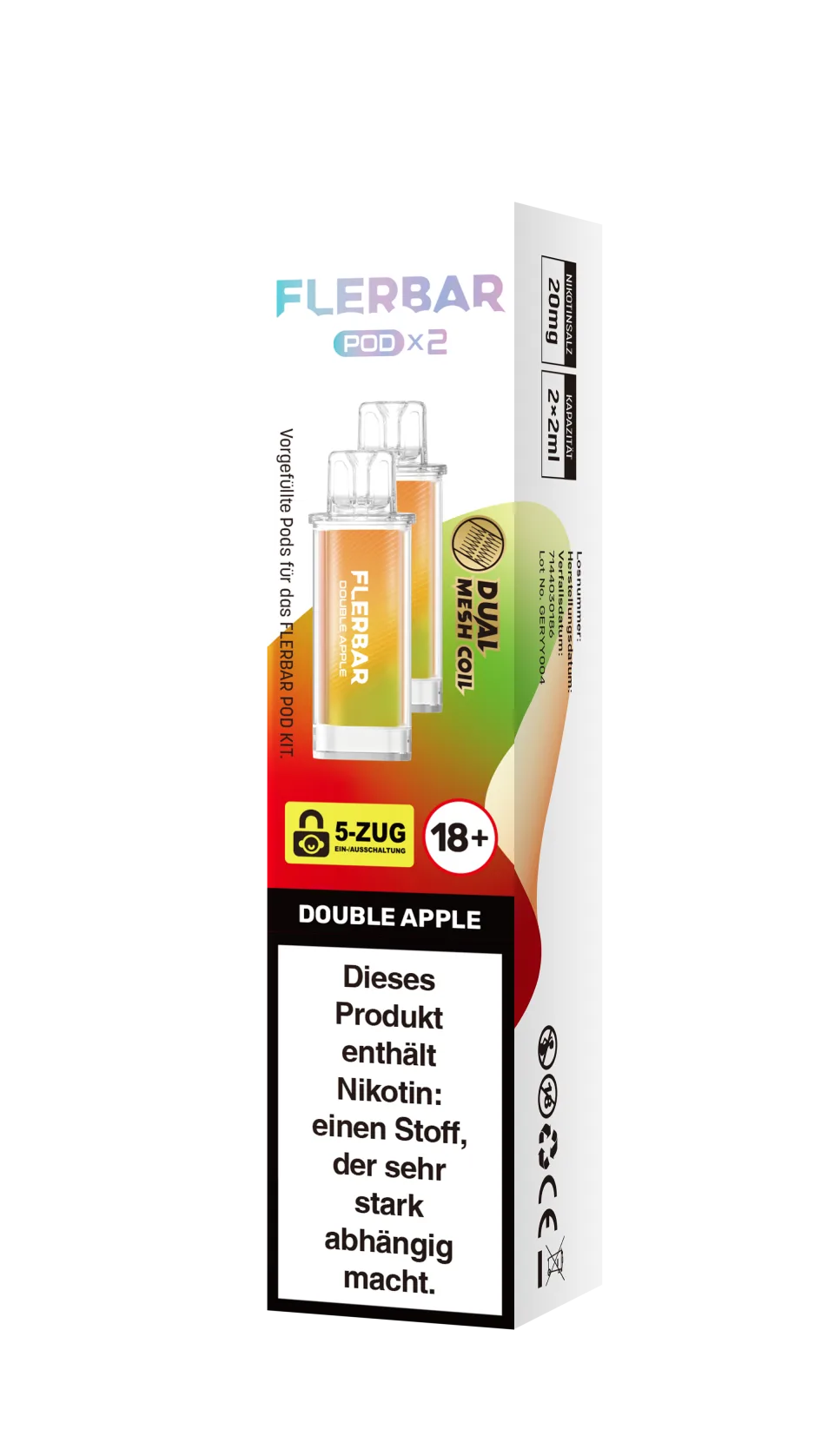 Flerbar Prefilled Pod Double Apple 20mg 600