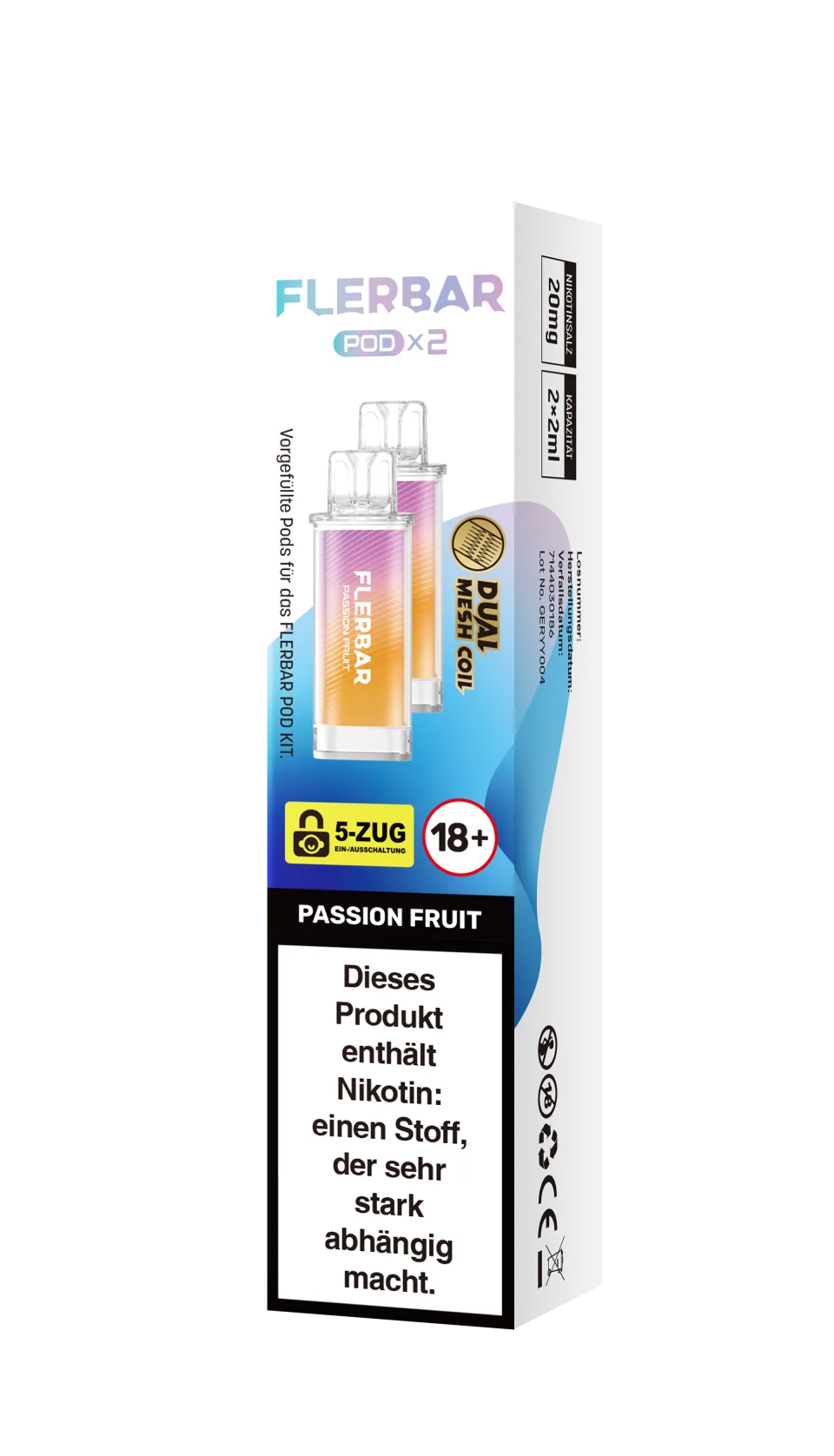 Flerbar Prefilled Pod Passion Fruit 20mg 600