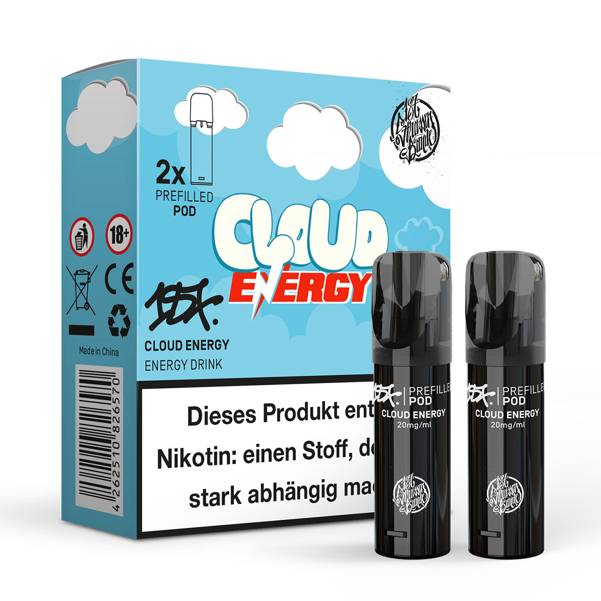 187 Prefilled Pod 2er Pack Cloud Energy 20mg