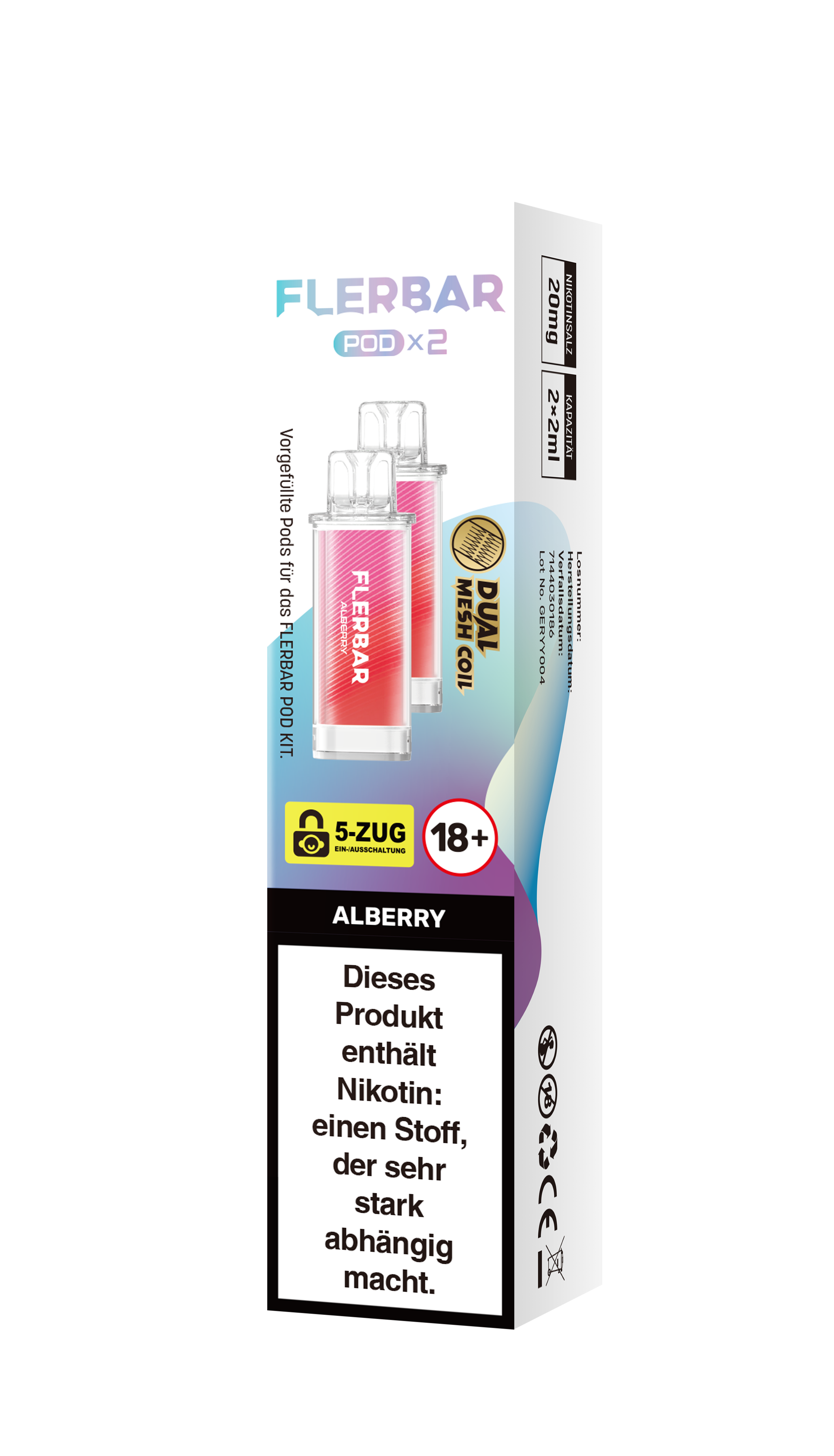 Flerbar Prefilled Pod Alberry 20mg 600