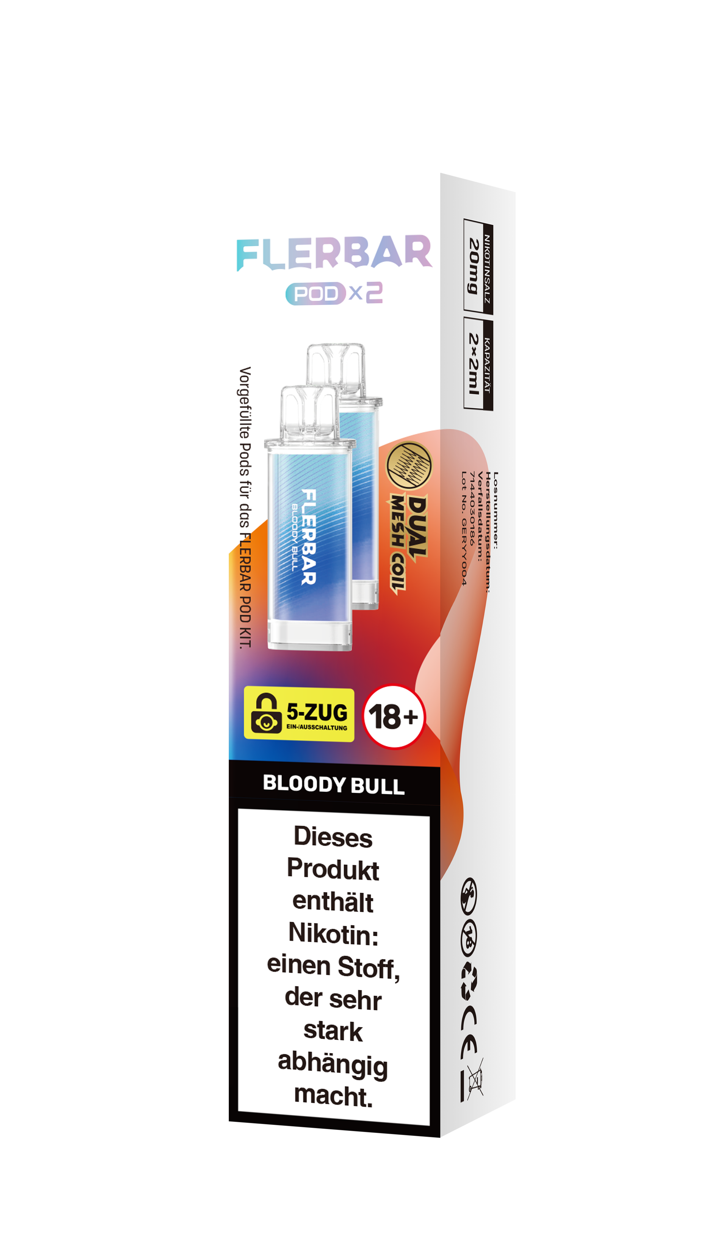Flerbar Prefilled Pod Bloody Bull 20mg 600