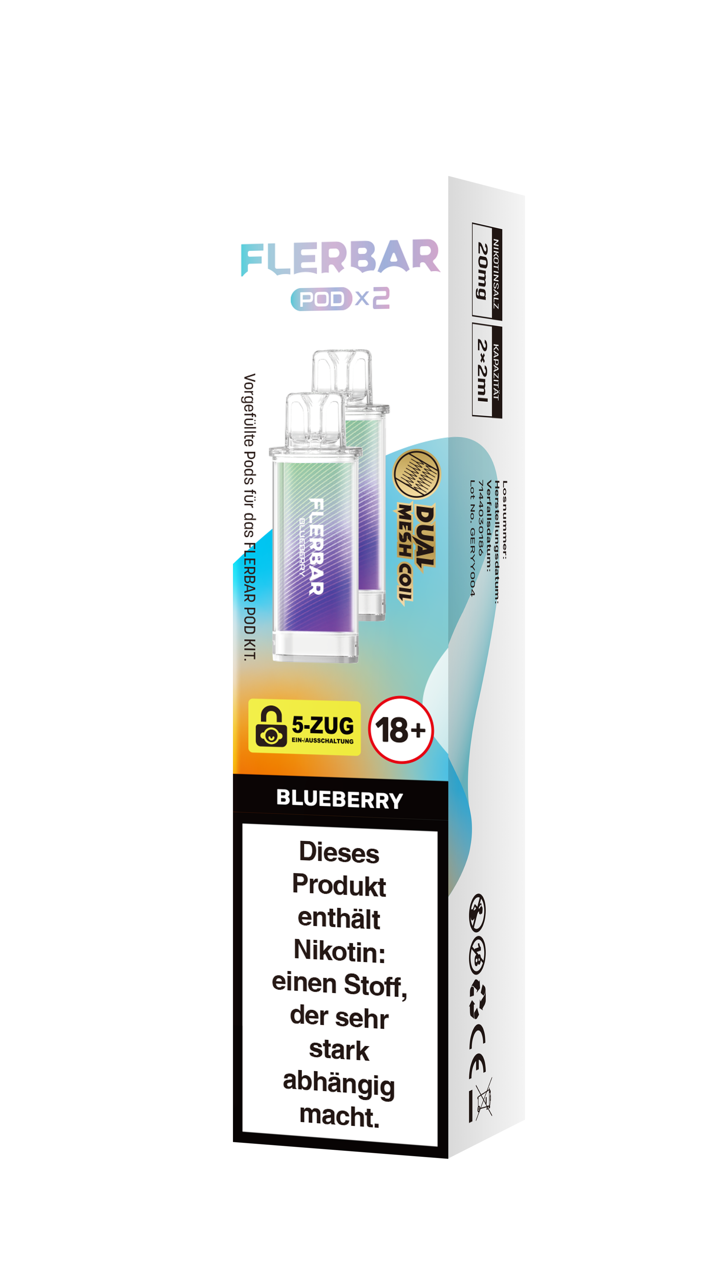 Flerbar Prefilled Pod Blueberry 20mg 600