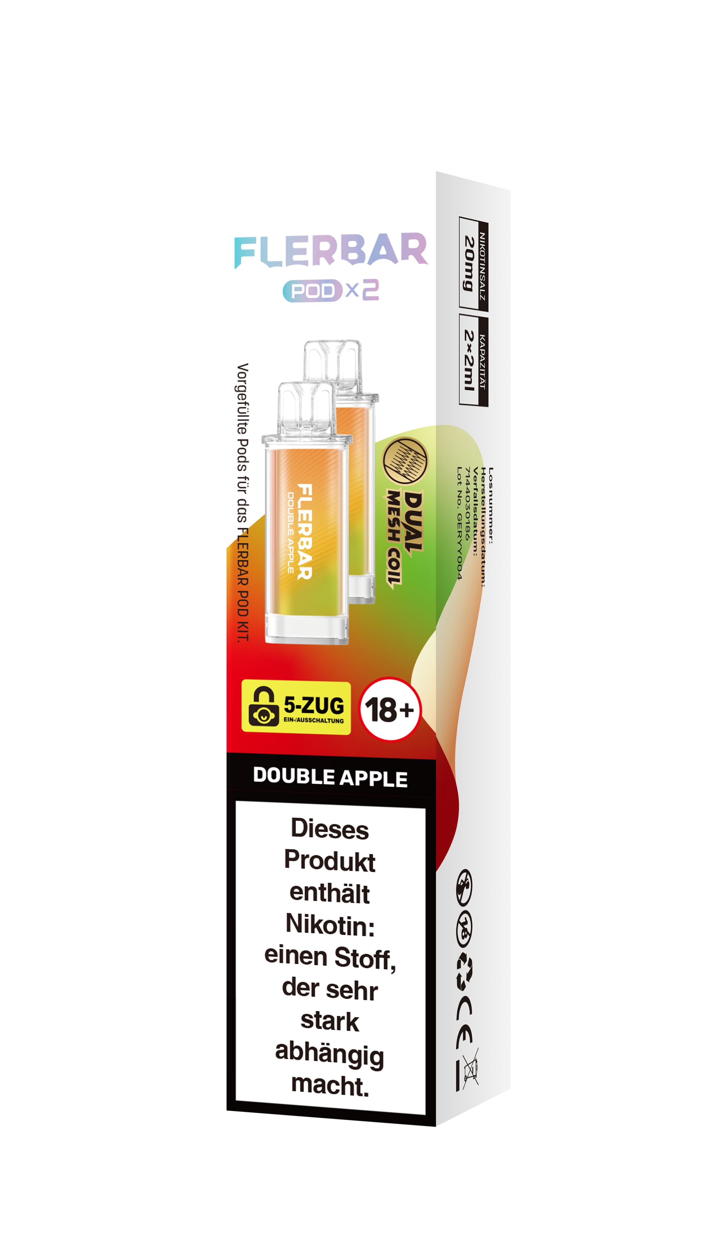 Flerbar Prefilled Pod Double Apple 20mg 600