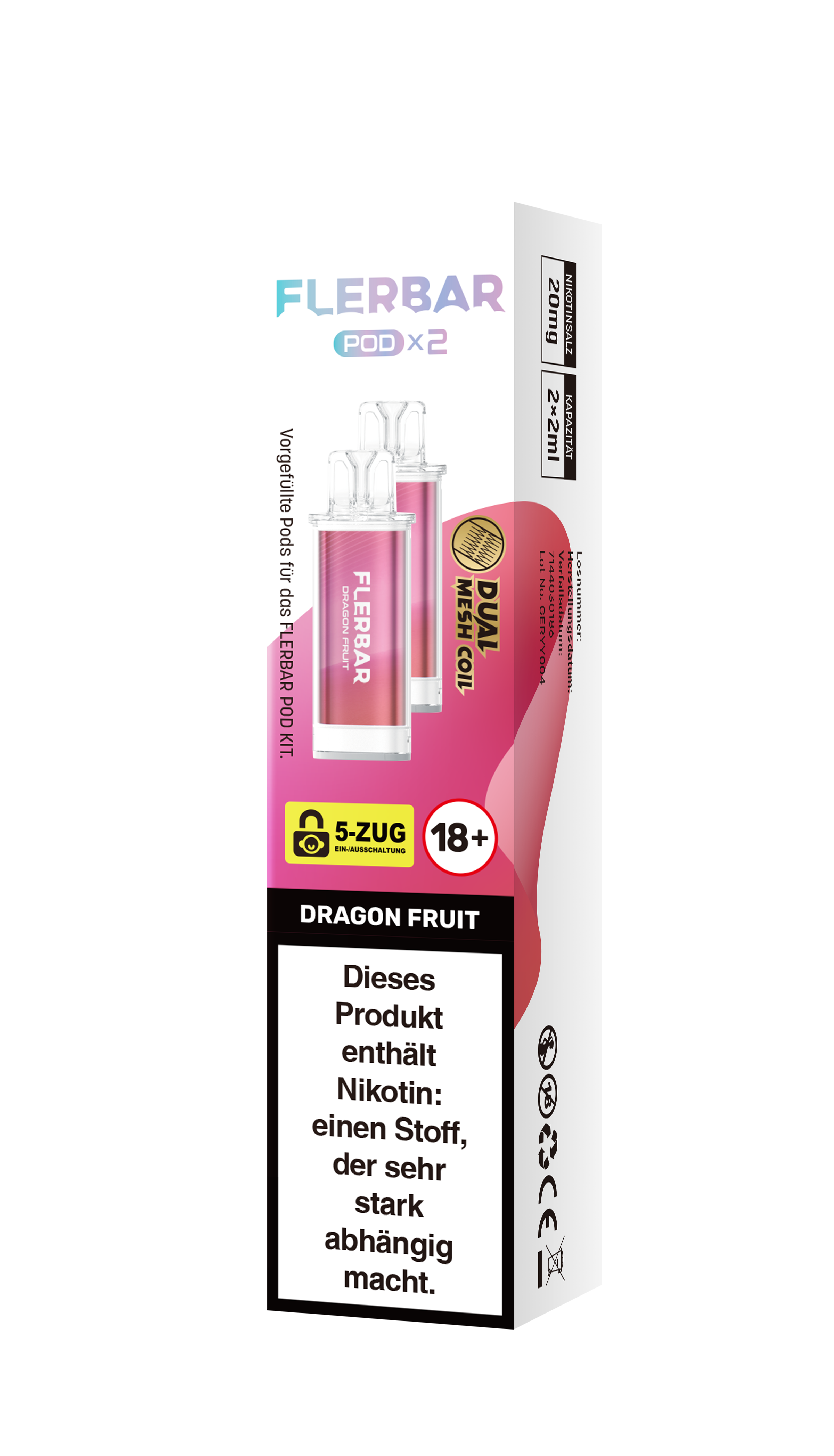 Flerbar Prefilled Pod Dragon Fruit 20mg 600