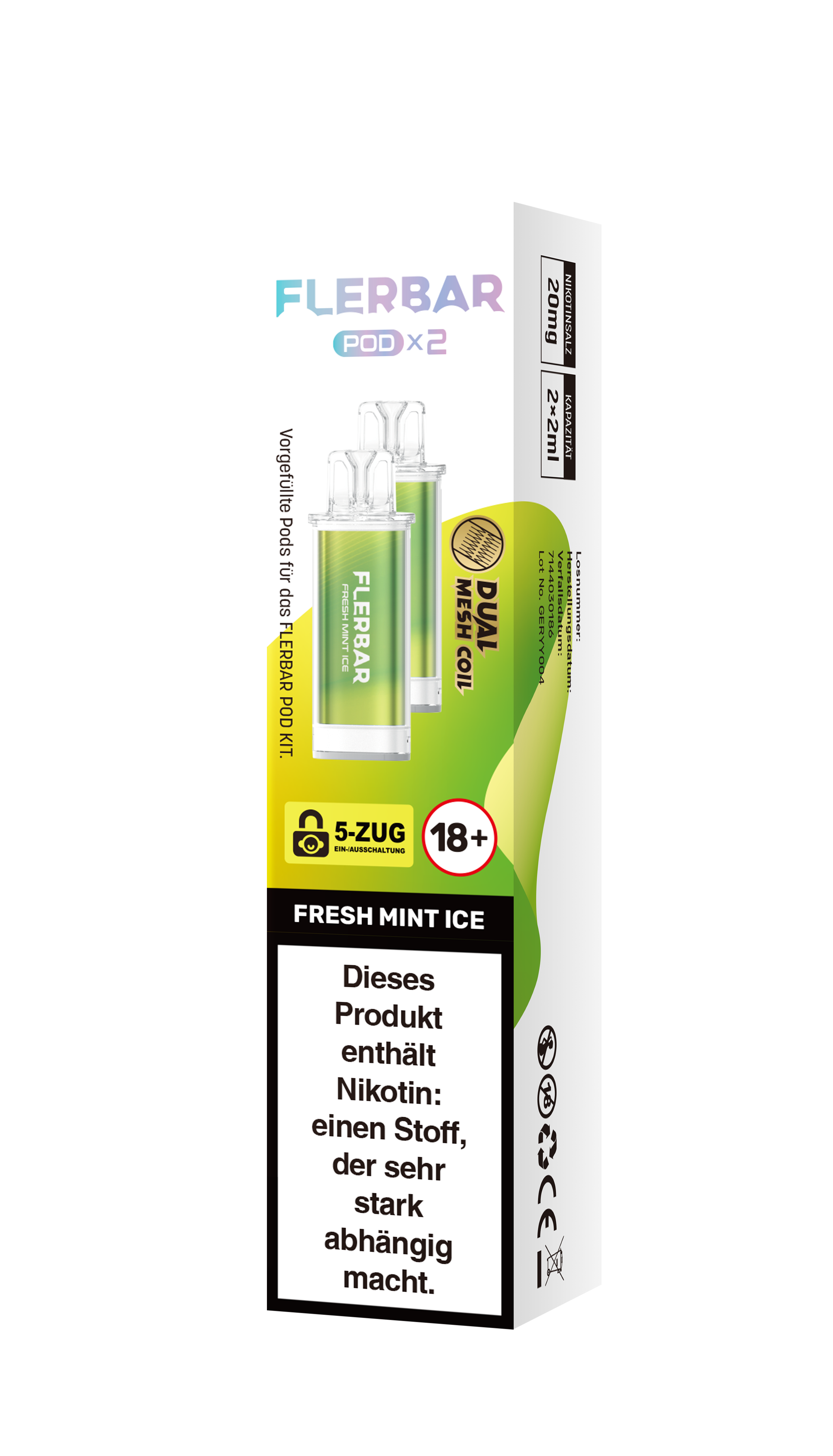 Flerbar Prefilled Pod Fresh Mint Ice 20mg 600