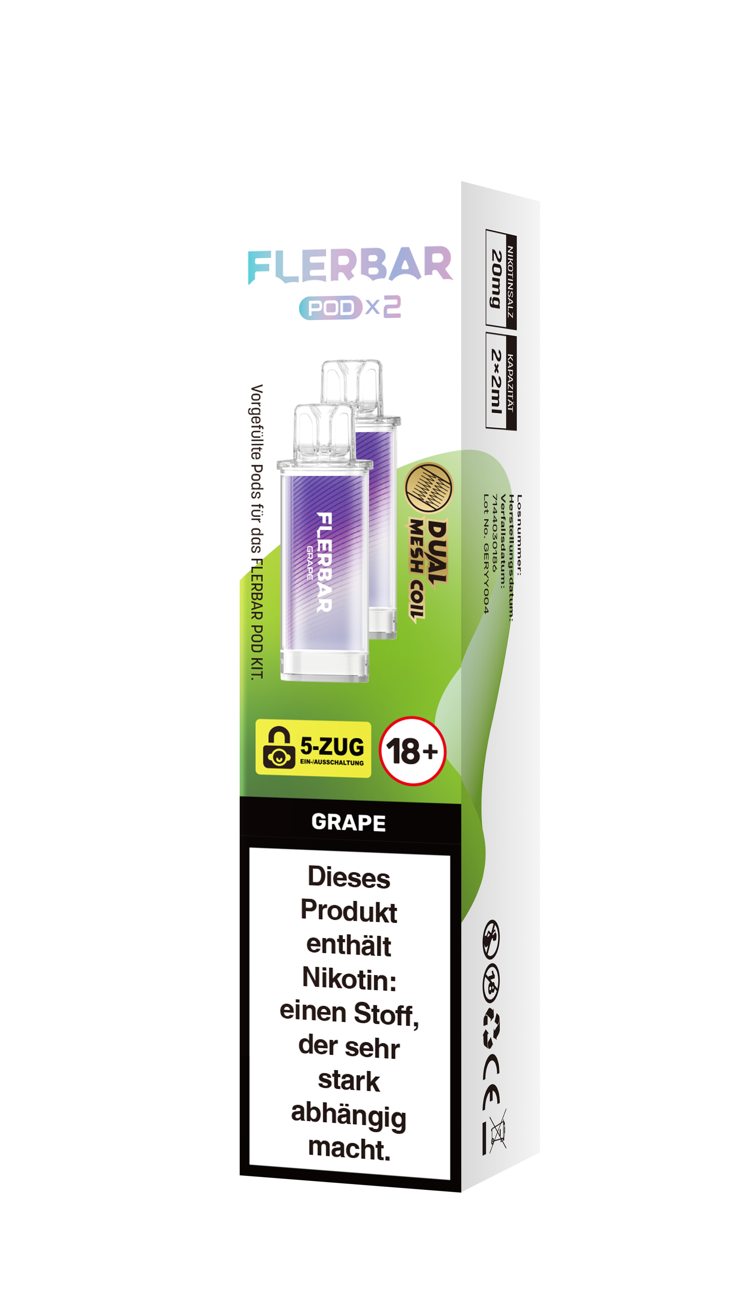 Flerbar Prefilled Pod Grape 20mg 600