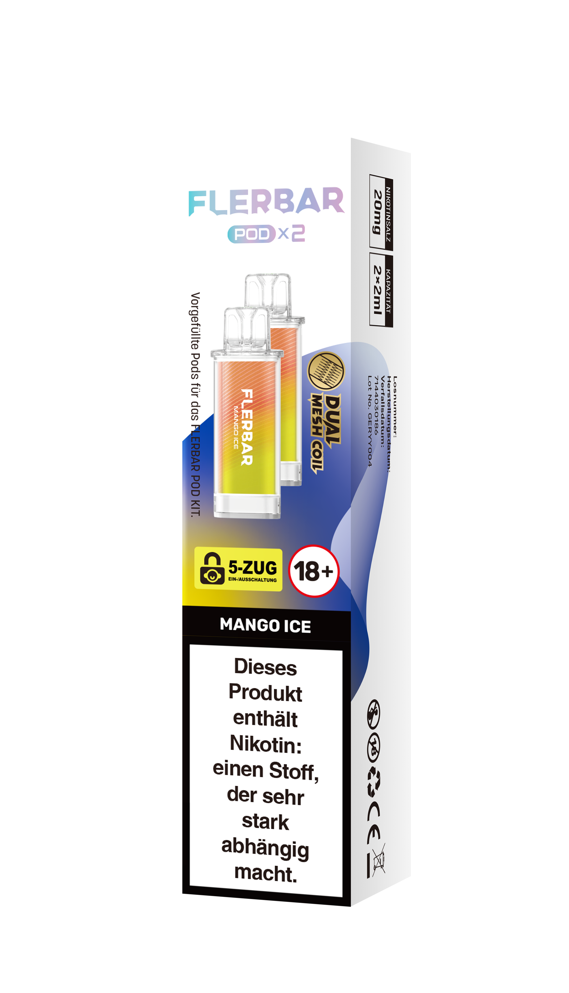Flerbar Prefilled Pod Mango Ice 20mg 600