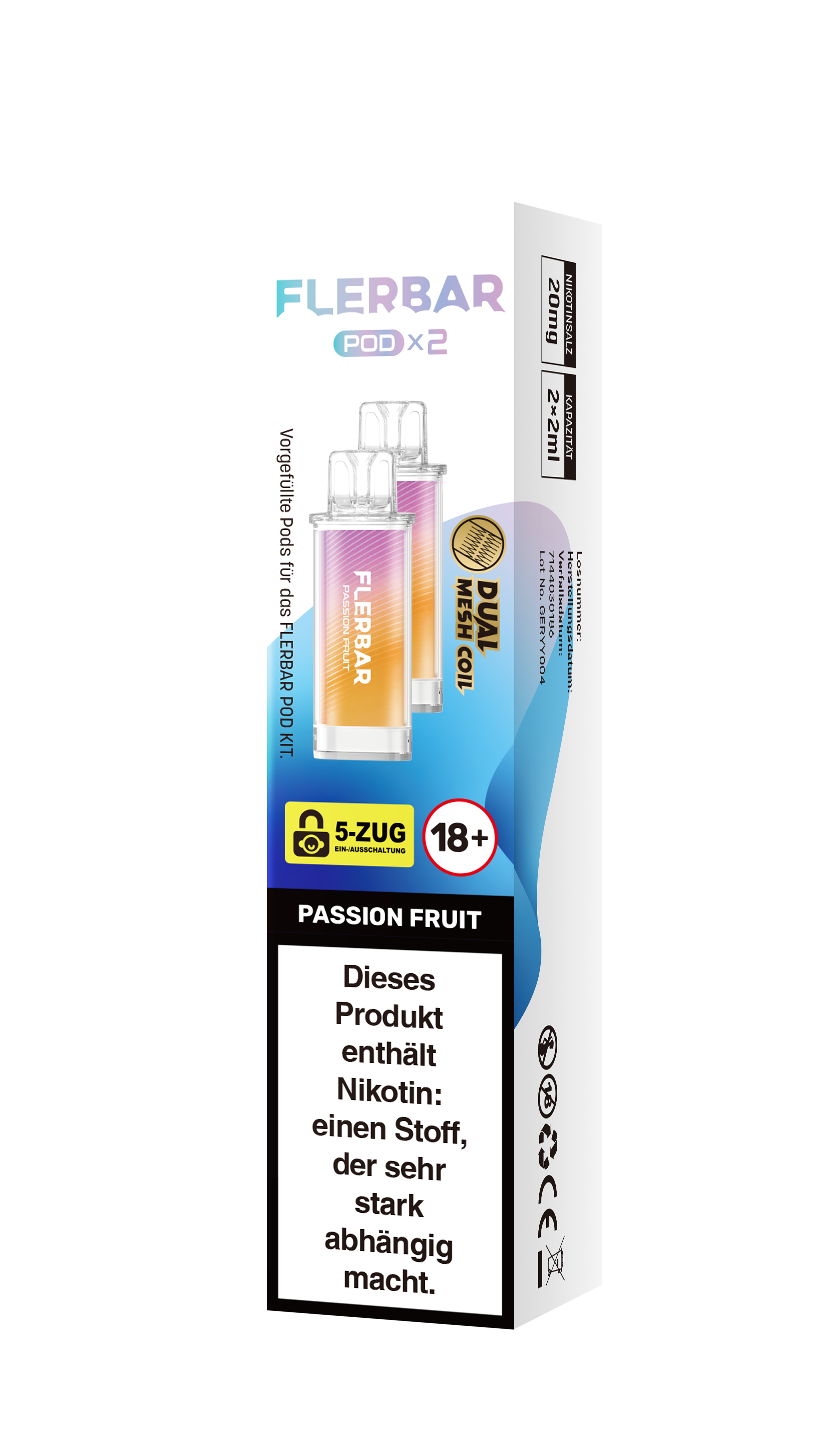 Flerbar Prefilled Pod Passion Fruit 20mg 600