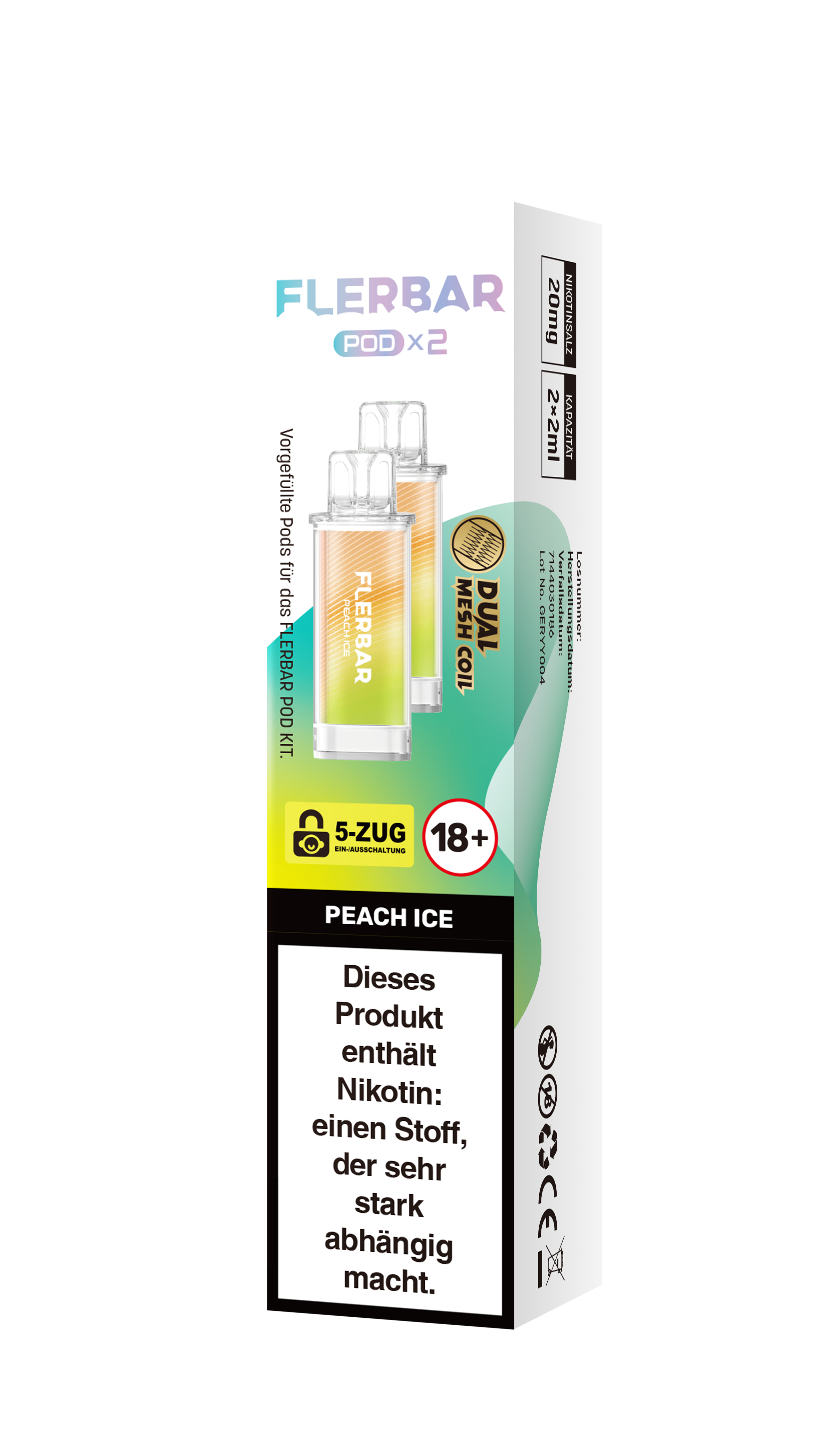 Flerbar Prefilled Pod Peach Ice 20mg 600