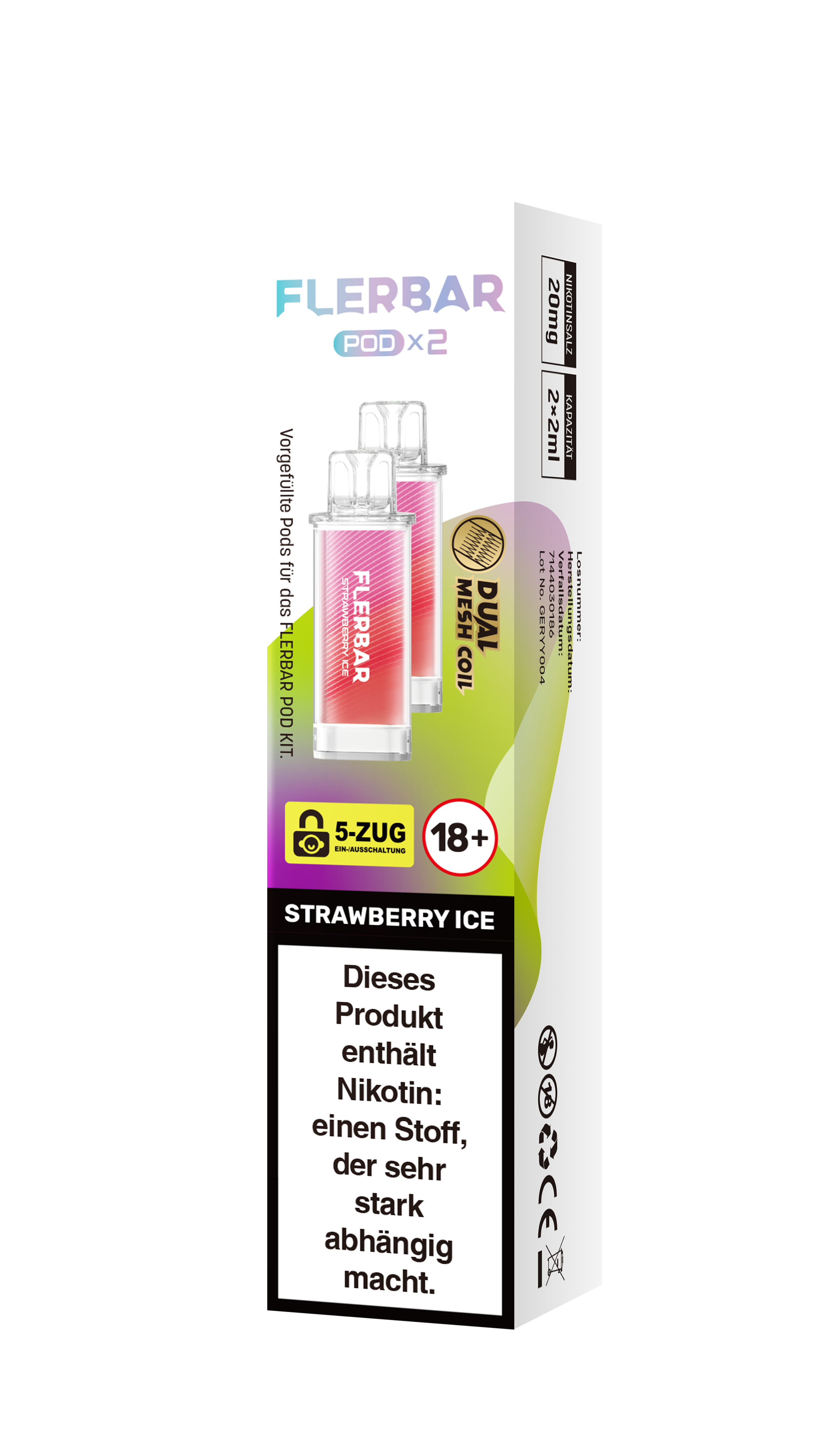 Flerbar Prefilled Pod Strawberry Ice 20mg 600