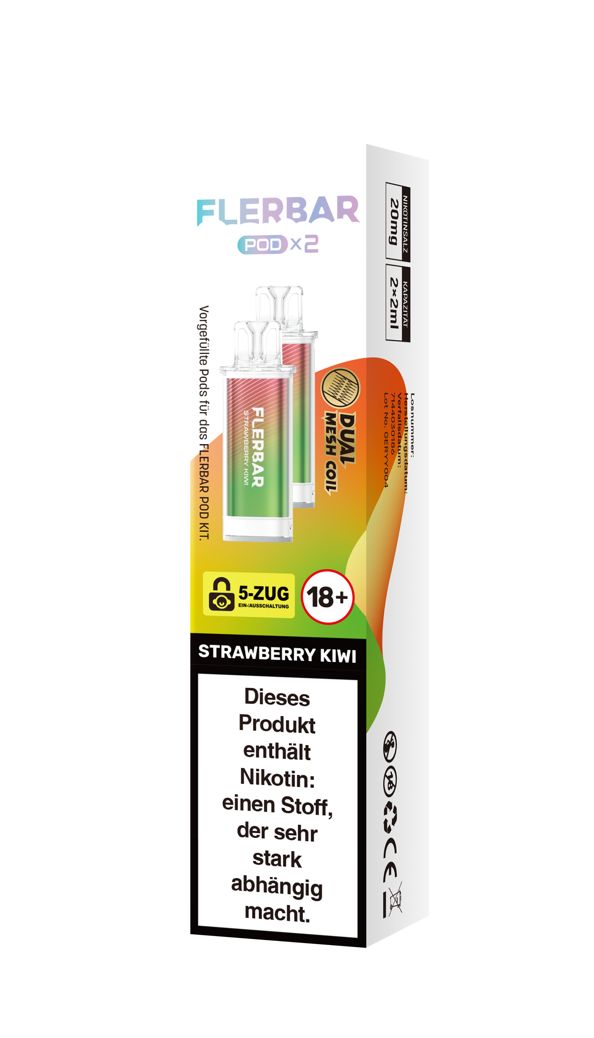 Flerbar Prefilled Pod Strawberry Kiwi 20mg 600