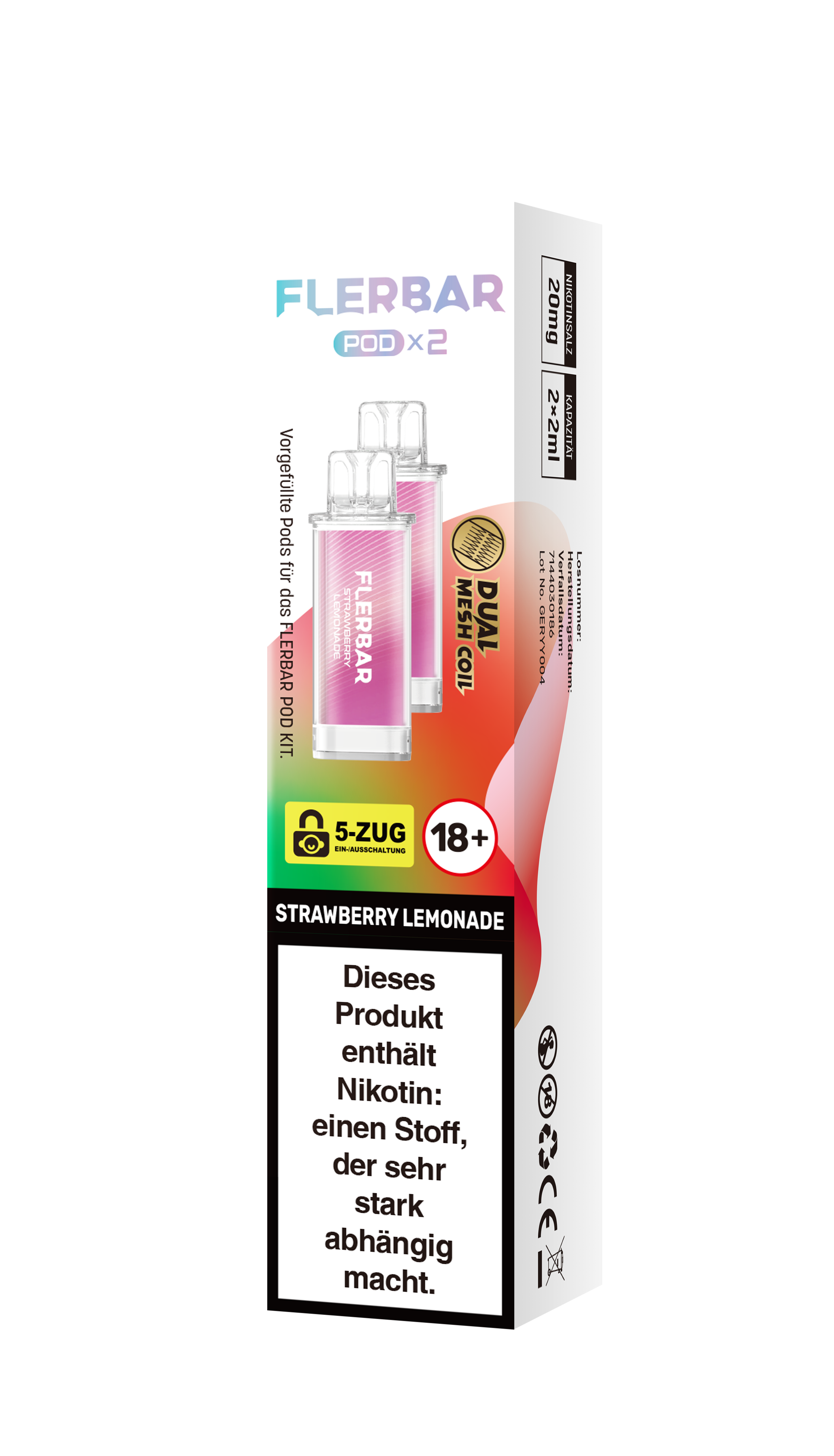 Flerbar Prefilled Pod Strawberry Lemonade 20mg 600