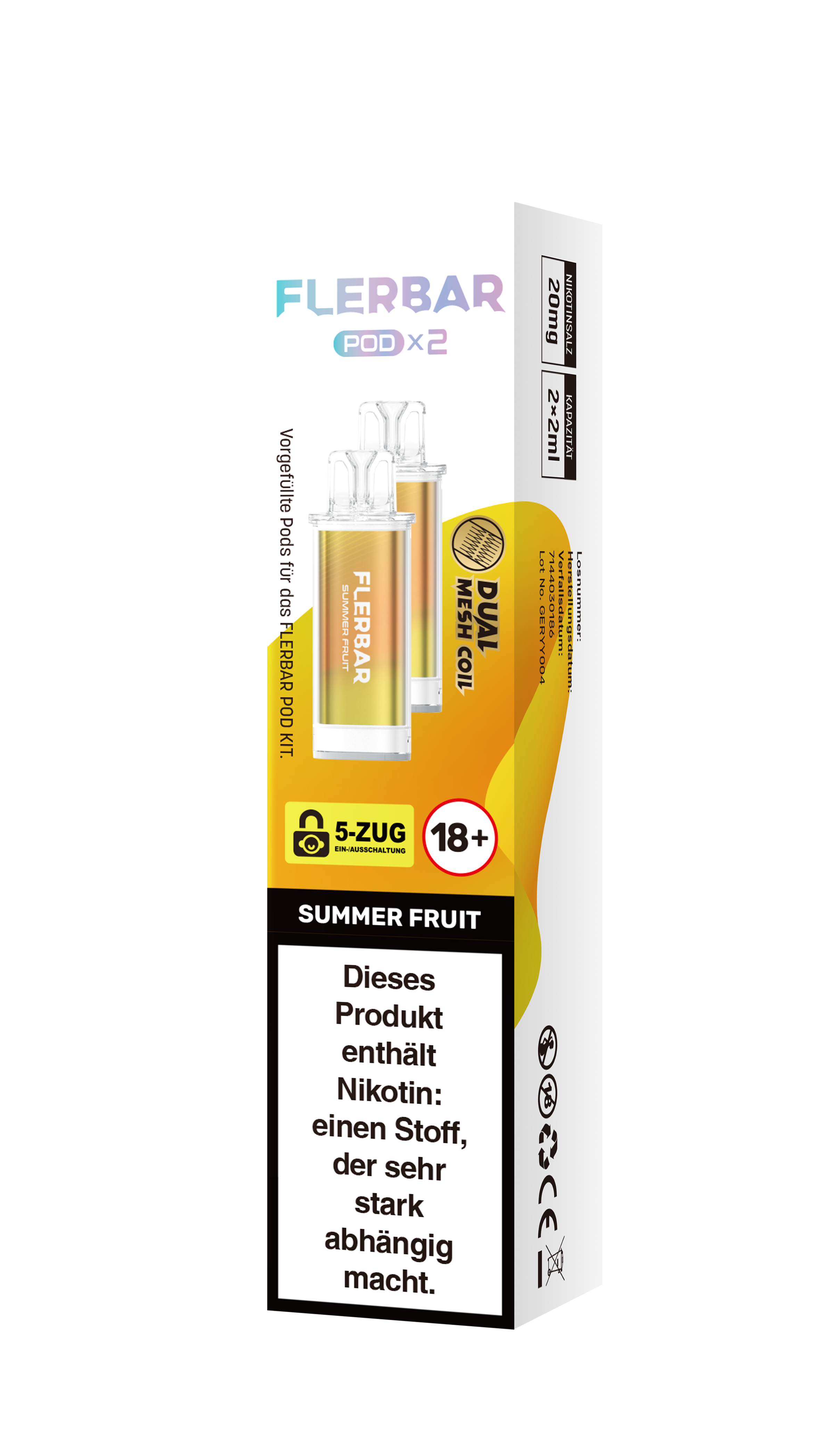 Flerbar Prefilled Pod Summer Fruit 20mg 600