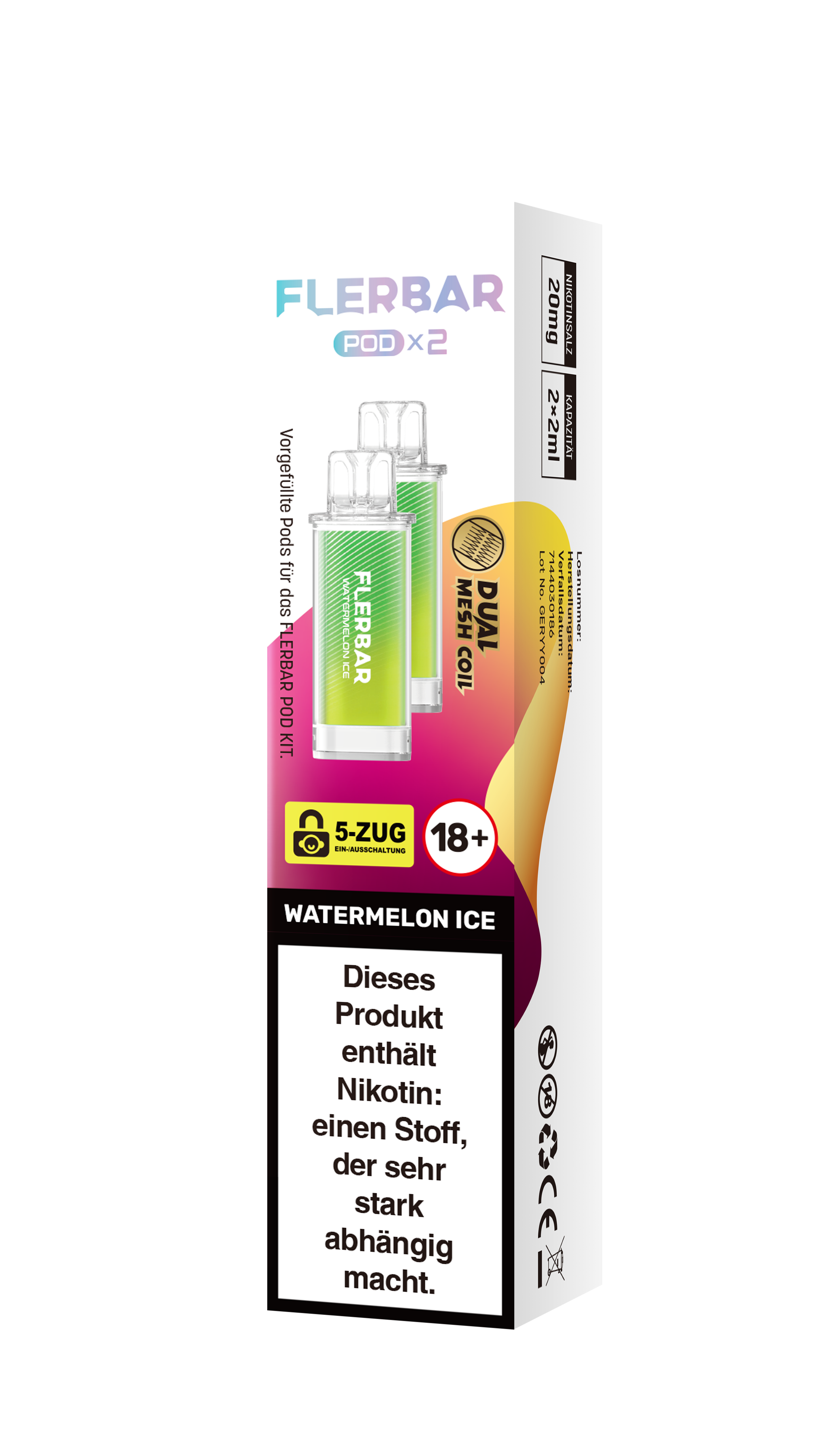 Flerbar Prefilled Pod Watermelon Ice 20mg 600