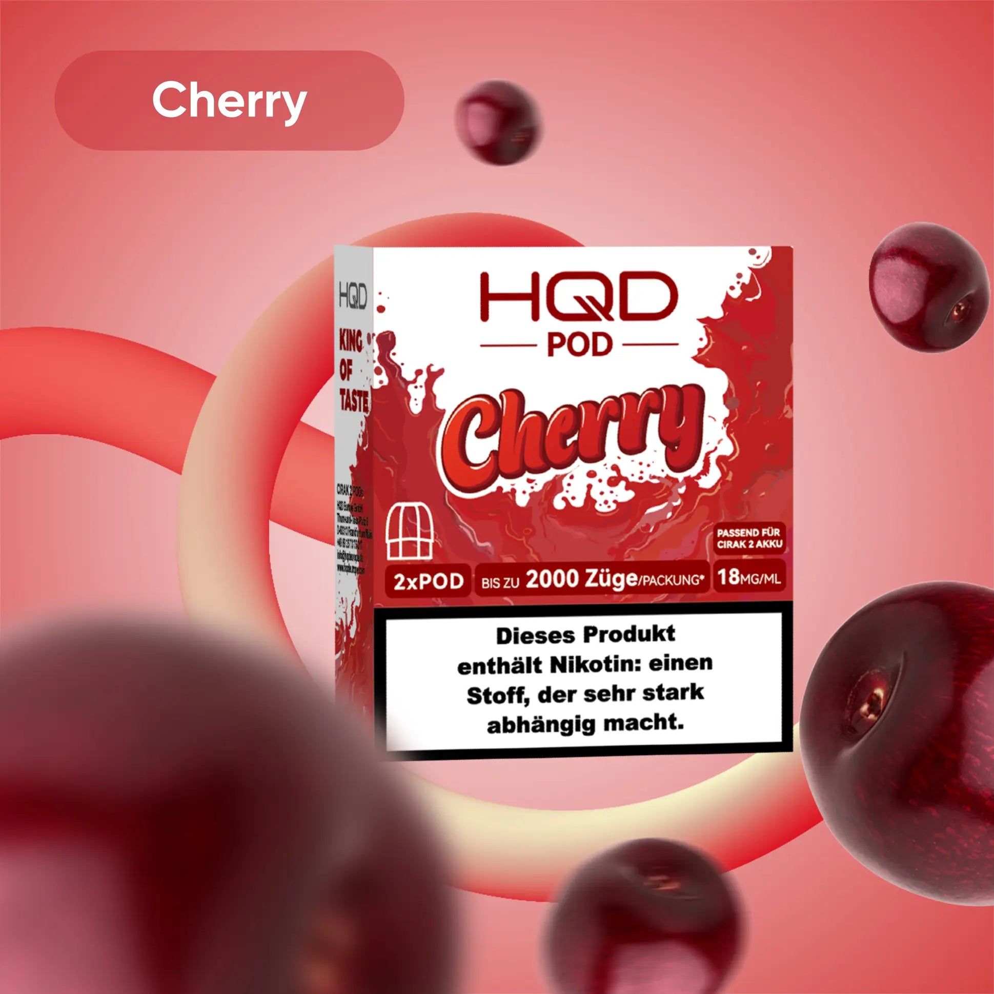 HQD Cirak 2 Pod Cherry 18mg 1200