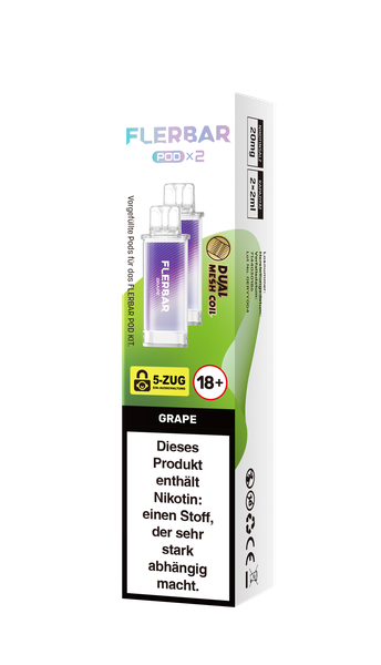 Flerbar Prefilled Pod Grape 20mg 600