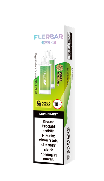 Flerbar Prefilled Pod Lemon Mint 20mg 600