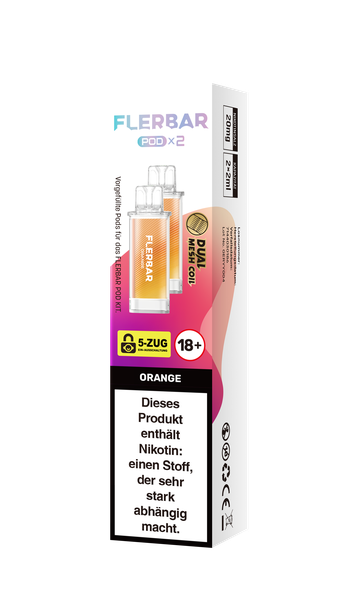 Flerbar Prefilled Pod Orange 20mg 600