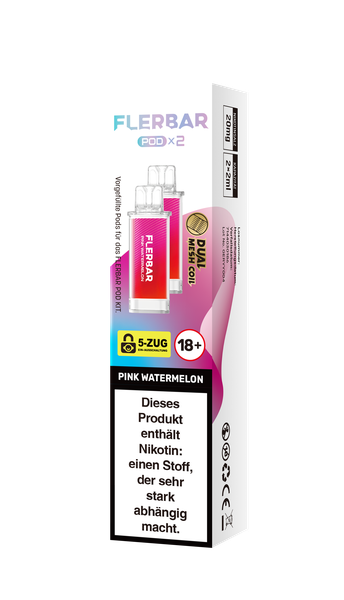 Flerbar Prefilled Pod Pink Watermelon 20mg 600