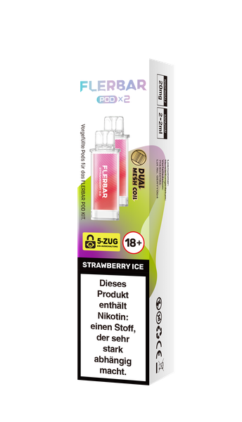 Flerbar Prefilled Pod Strawberry Ice 20mg 600