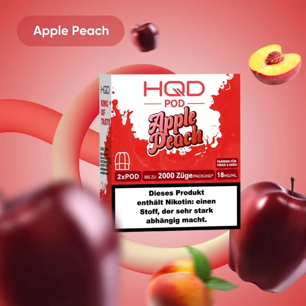 HQD Cirak 2 Pod Apple Peach 18mg 1200