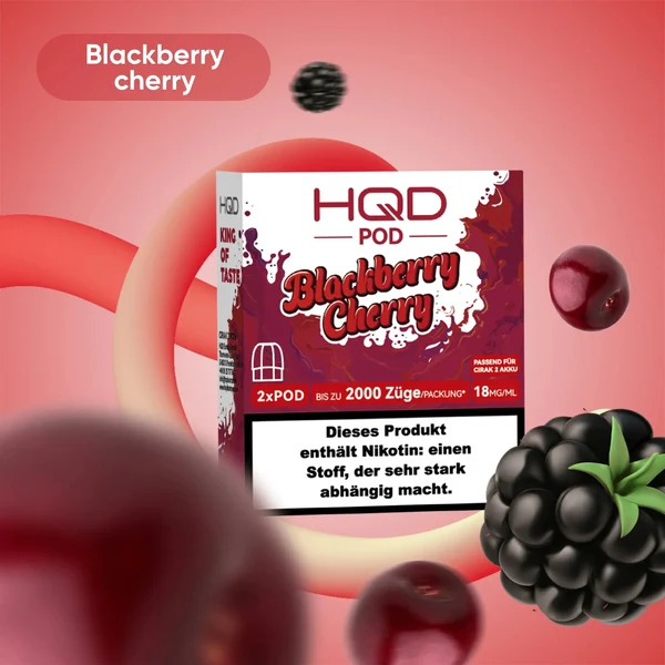 HQD Cirak 2 Pod Blackberry Cherry 18mg 1200
