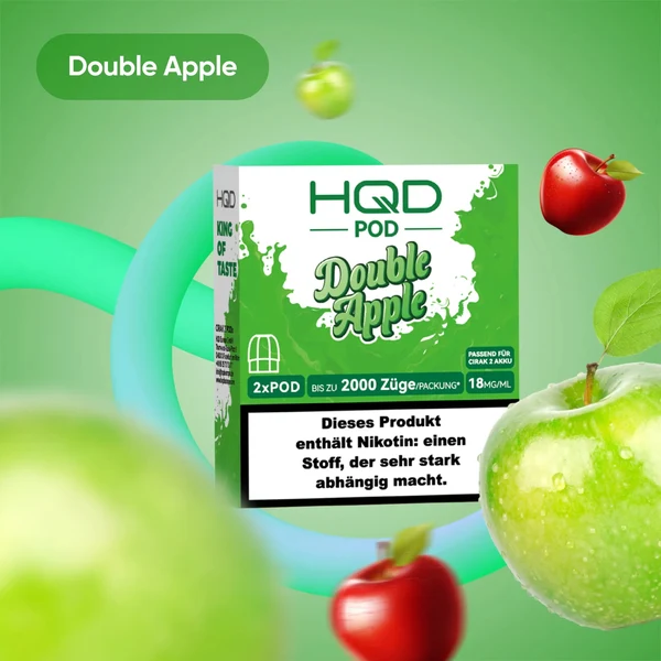 HQD Cirak 2 Pod Double Apple 18mg 1200